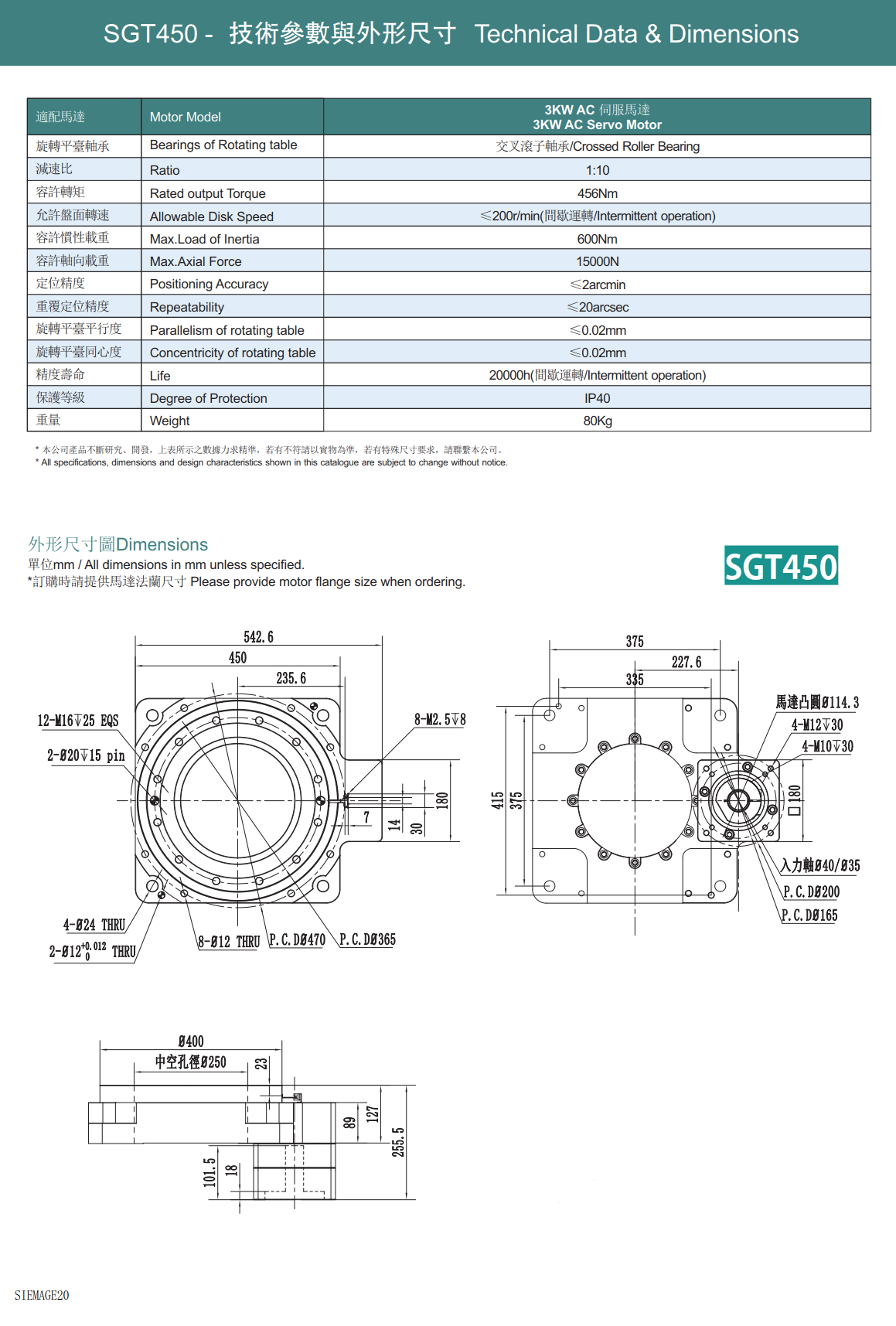 中空平臺SGT450-10